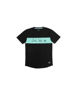 Brompton LC T-shirt - Black/Turkish Green